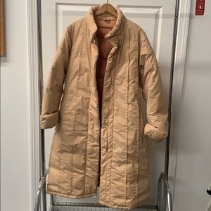 Vintage Puffer Trench Coat 80%Down 20% Feathers